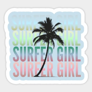 Surfer girl t-shirt Sticker